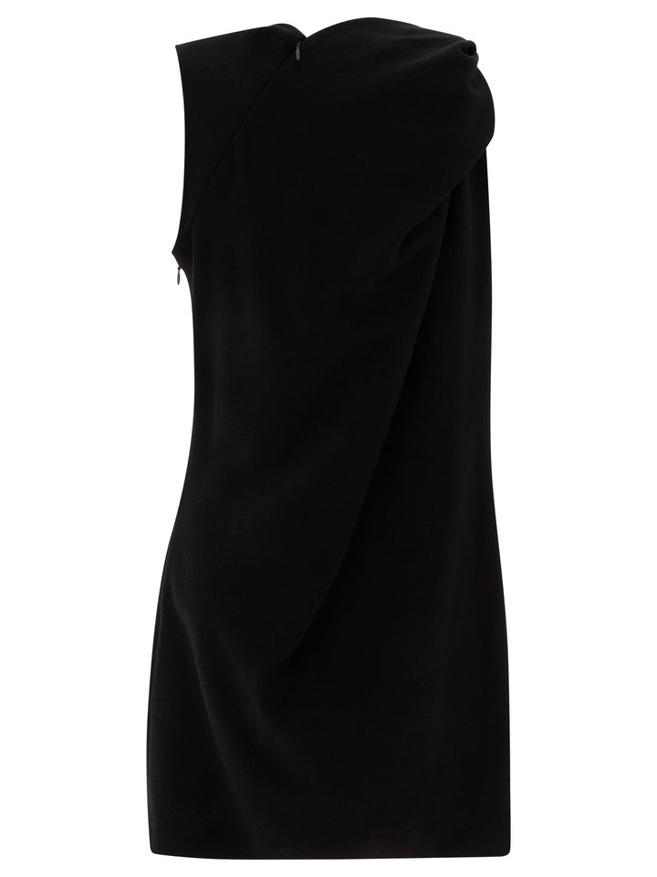 Alexander Mcqueen Knotted Detail Mini Dress Dresses - Black | f3af9fa4119bc70cecb15a8560c93c77e82c48e5