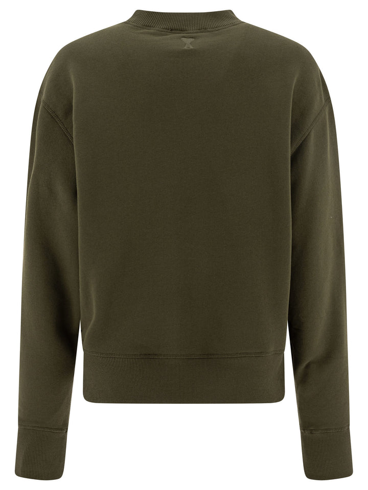 Ami Paris  Sweatshirts - Green | 29f9644983bc75b41e903ee3b3824a144ba9bb1b