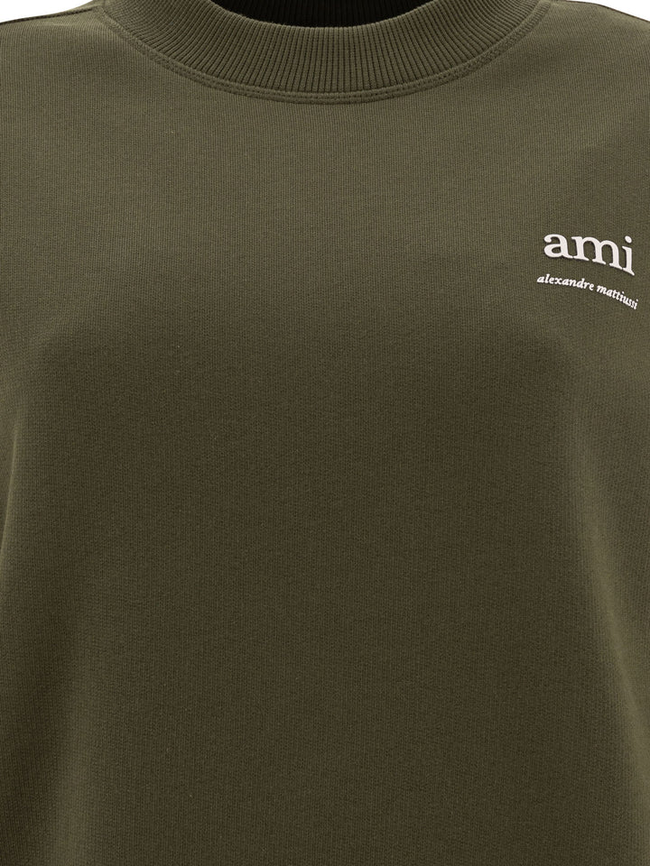 Ami Paris  Sweatshirts - Green | 07dfacbaeecd42a3c1153ecb019460dceac6aaf9