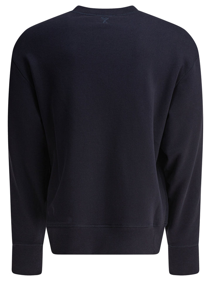 Ami Paris  Sweatshirts - Blue | e2420a075776a6752c683061c3a39fdae16fc017