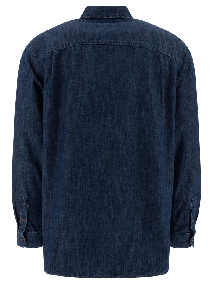 A.P.C. Malo Logo Shirt Shirts - Blue | 3328d26647c20504cfef8609331120df13ff80ae
