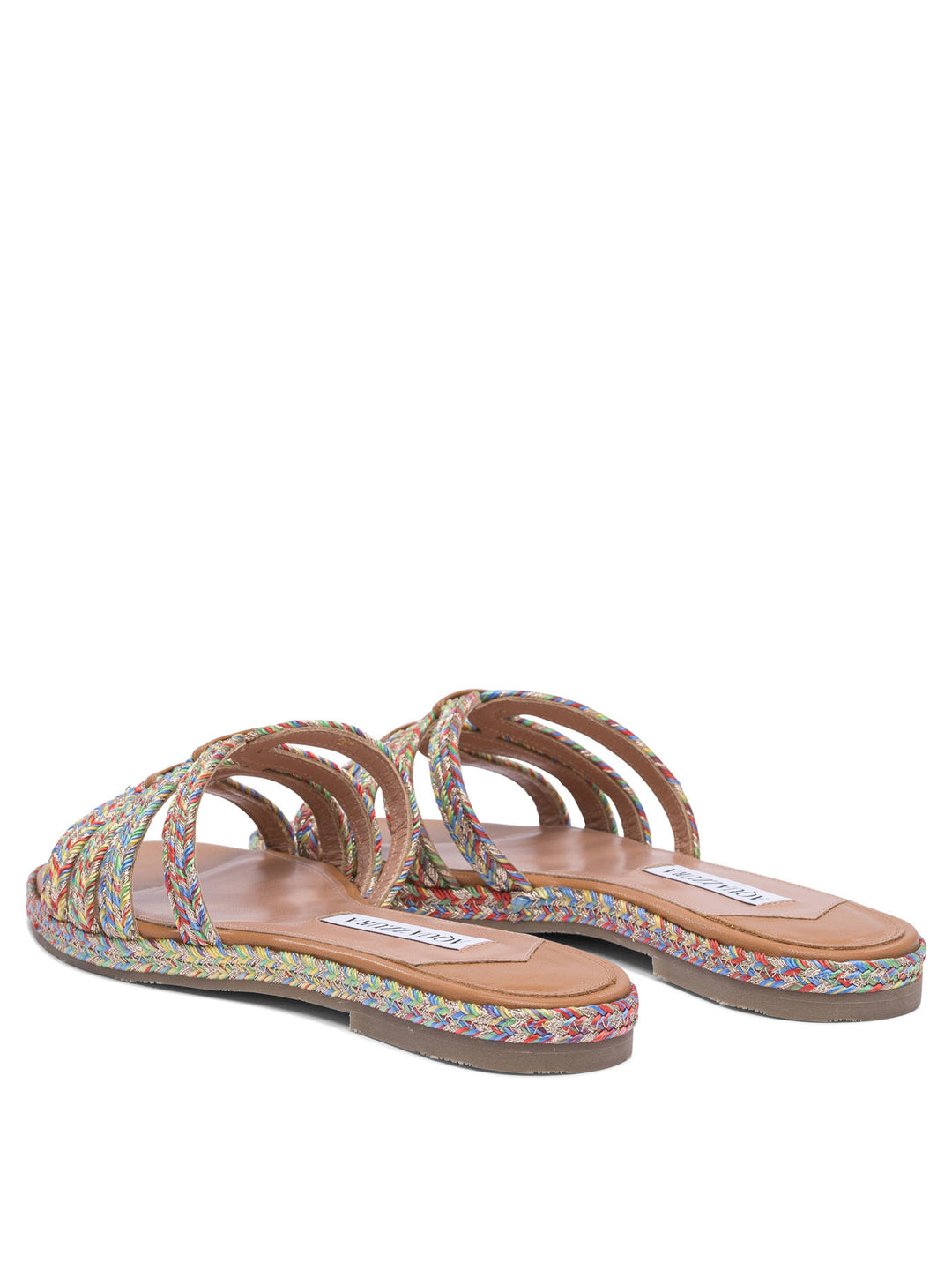 Aquazzura Leather  With Viscose Details Sandals - Beige | 75458c47d4b3dd7e1113370864d0a33a458ebb32