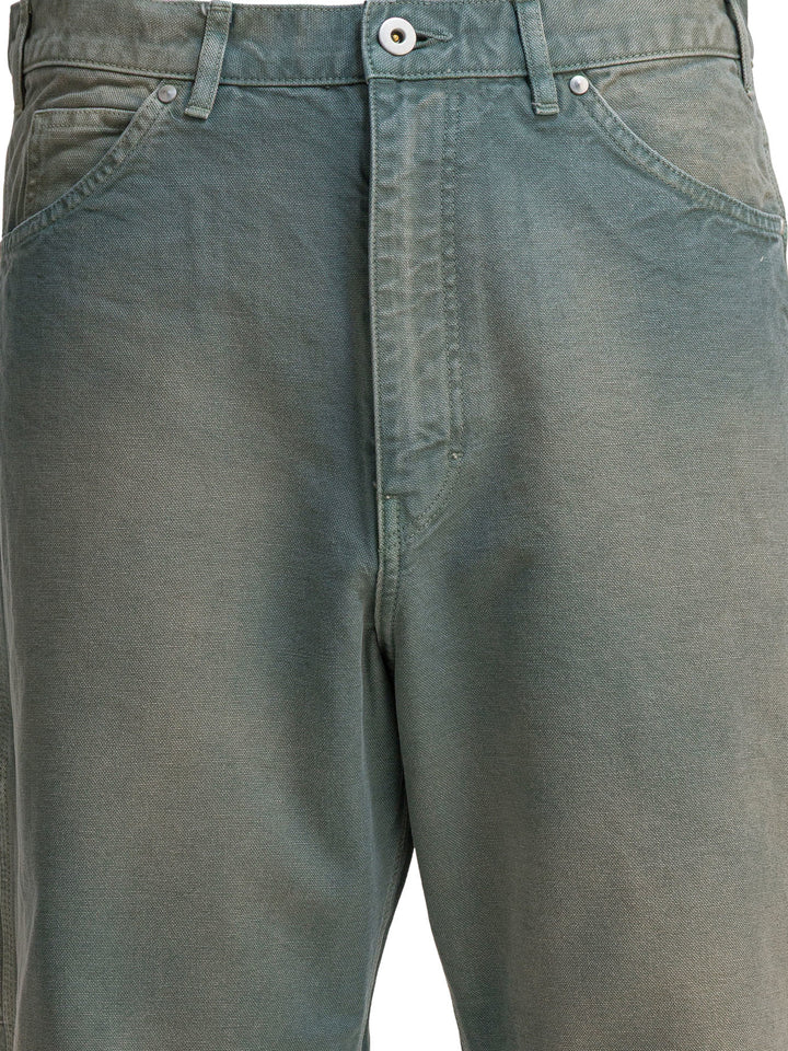 Auralee Duck Trousers - Green | 4000f36f561caff4bfc7859a65afcb15e65e53ca