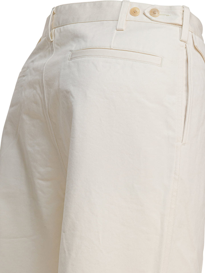 Auralee Finx Trousers - White | b8325a01a0d655c2fa6bb16200af94bbc31d2af1