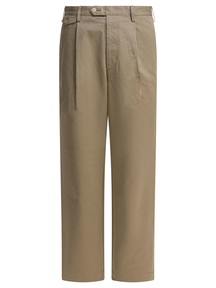 Auralee Finx Trousers - Beige | 0aac97e3c4e83eccb748022ab0e64a21920ac5fd