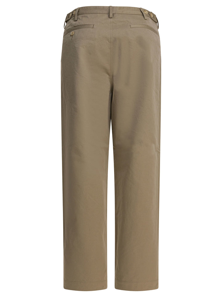 Auralee Finx Trousers - Beige | a12af1a01af08925279990a5e22d1d65876492af