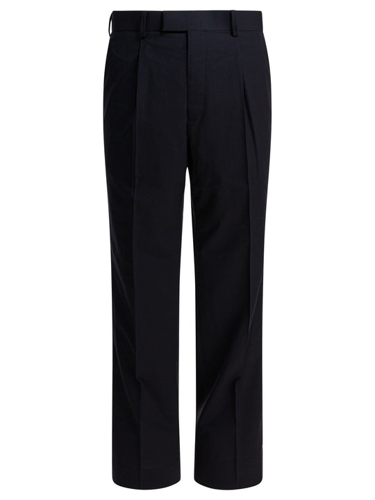 Wool Pants Trousers Blue