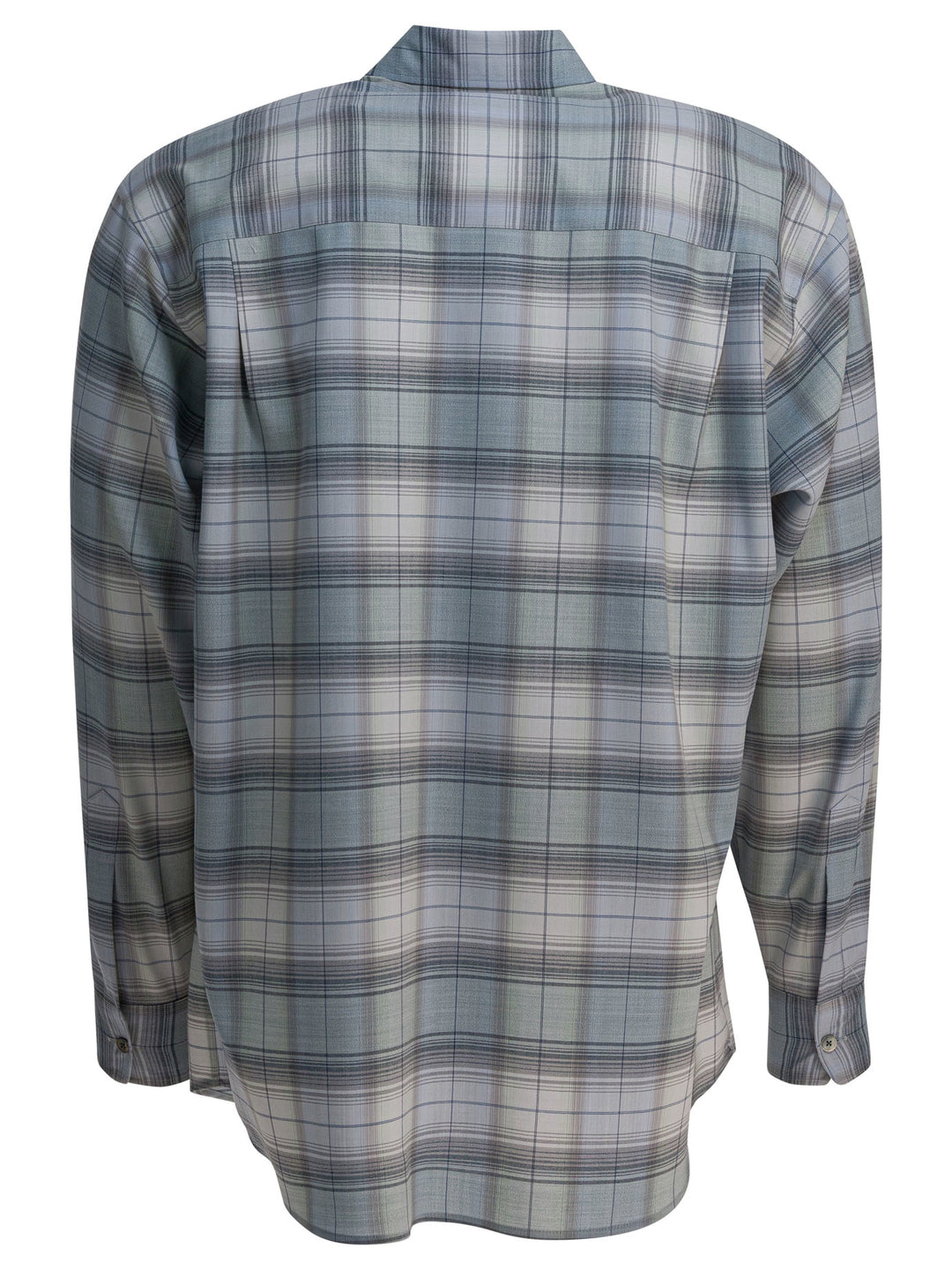Auralee Check Wool Shirt Shirts - Light blue | a270581115bba1ee403c5e424cf7e1eacda5a7fa