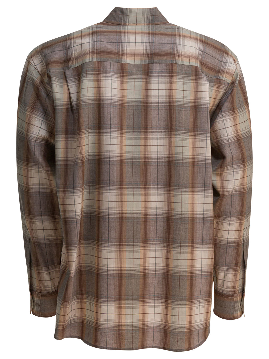 Auralee Check Wool Shirt Shirts - Beige | 24793509c96936693cd3937ad66b8e98edb09a50