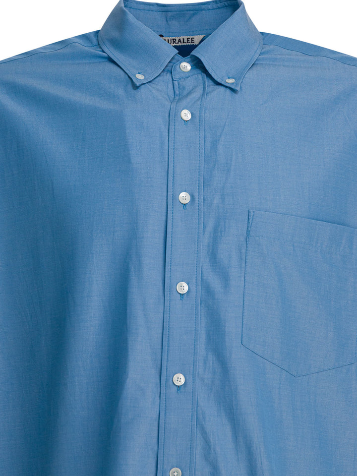 Auralee Silk Shirt Shirts - Light blue | 0adde9f50a538c1f0d56416d9d374c3a21885472