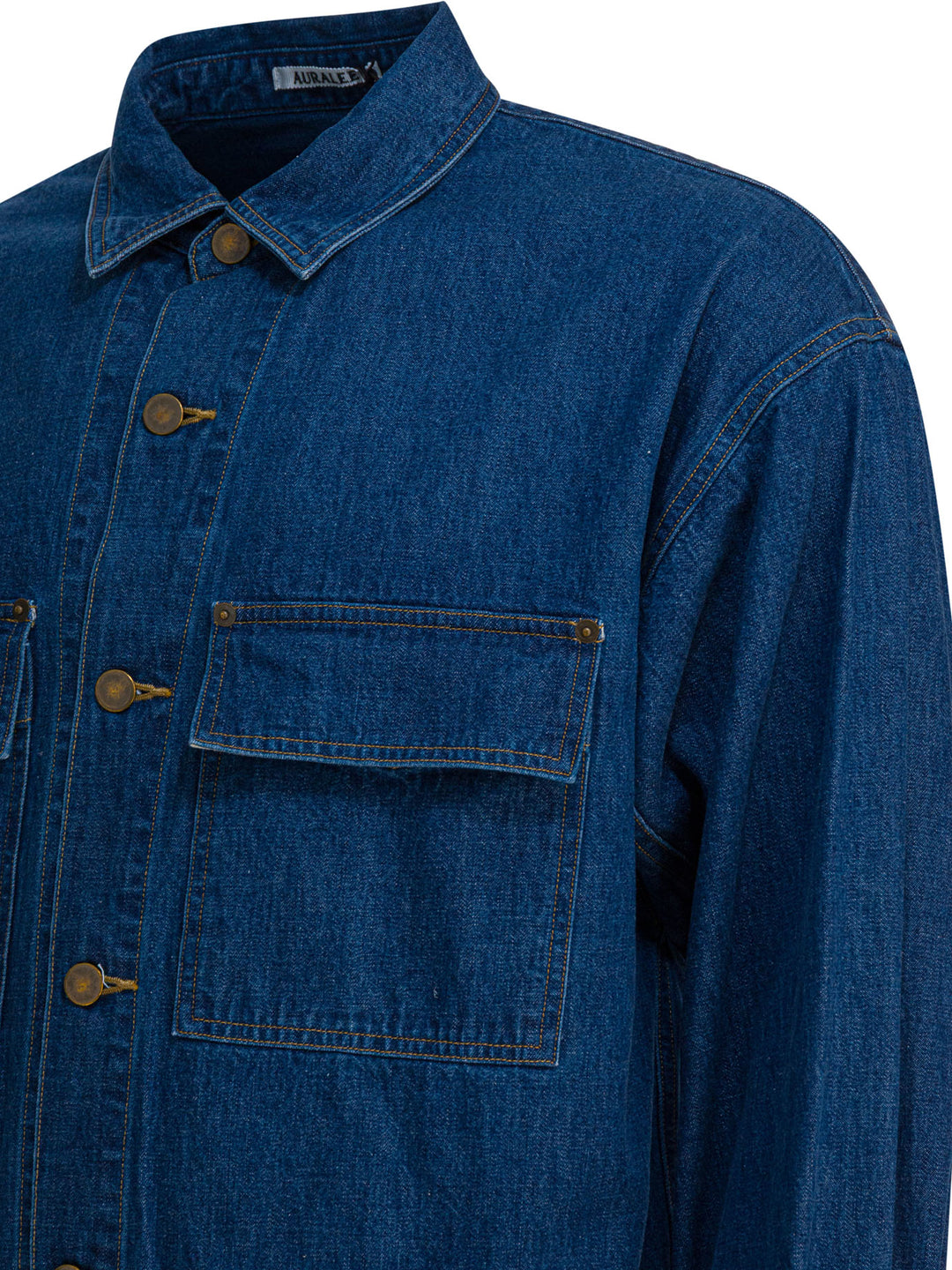 Auralee Selvedge Oz Shirts - Blue | cc1ed07f82c4472ff1e59e59167411bc998eb6f5