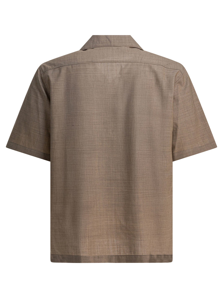 Auralee Tropical Wool Shirt Shirts - Beige | 25de9cd6c53bf2efa59f583aa5f0e94e5d8e3cb7
