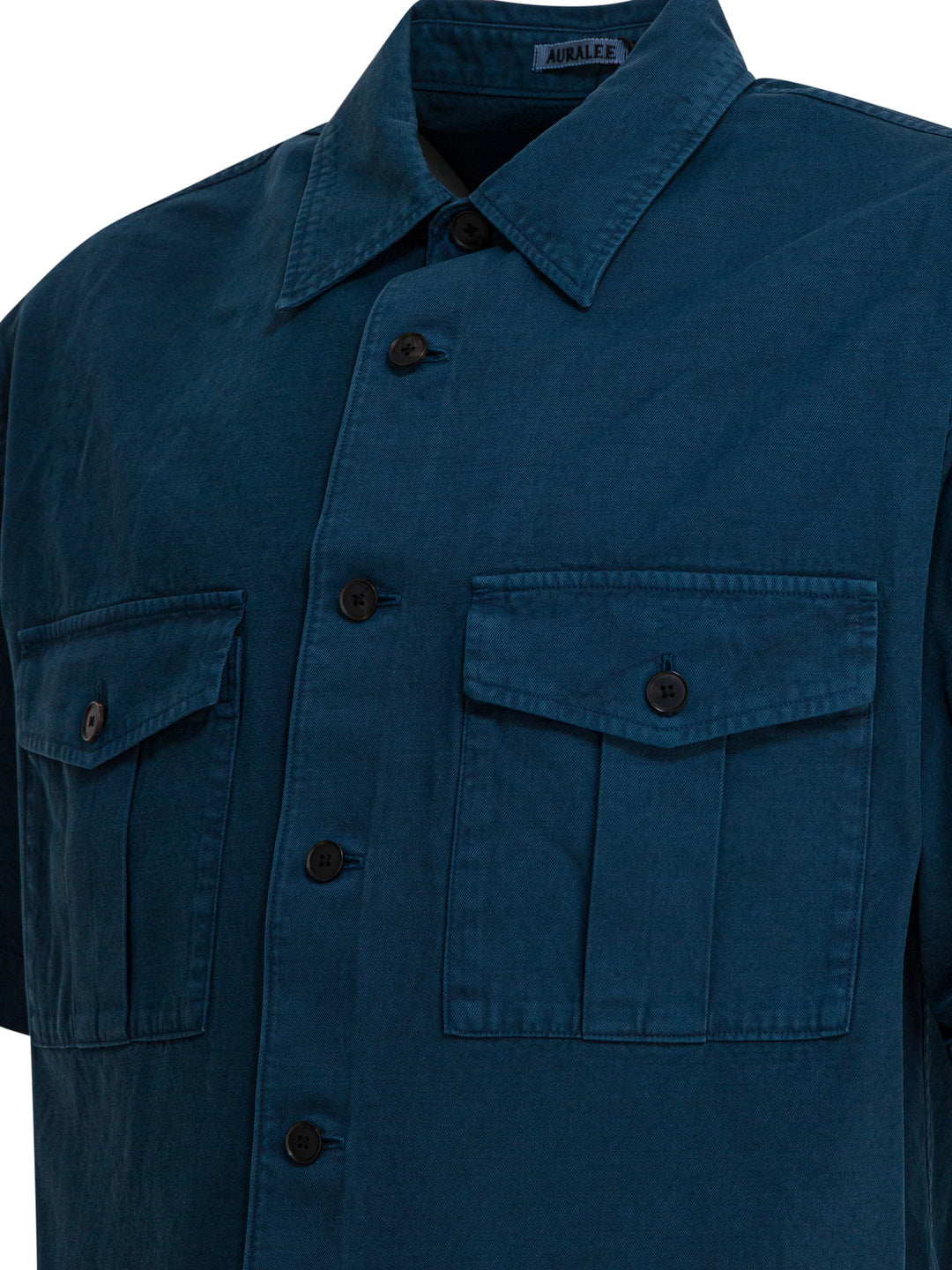Auralee Cotton Shirt Shirts - Blue | 376abe9ff486742fcf6008a8655a272f49b30643