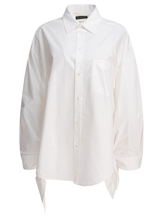 Flared Shirt Shirts White