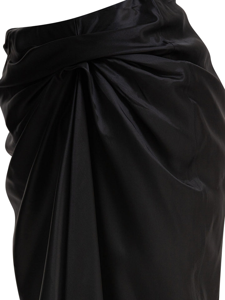 Balenciaga Draped Skirt Skirts - Black | d719423848692cb7c0ada2b023e0f2ca1c909fea