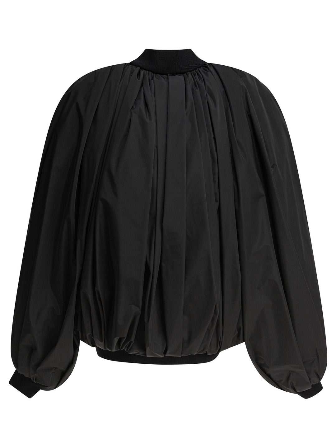 Balenciaga Draped Bomber Jacket Jackets and Coats - Black | b38e6a1dba8b0e6b9bafb11e86eec3cdde92a340