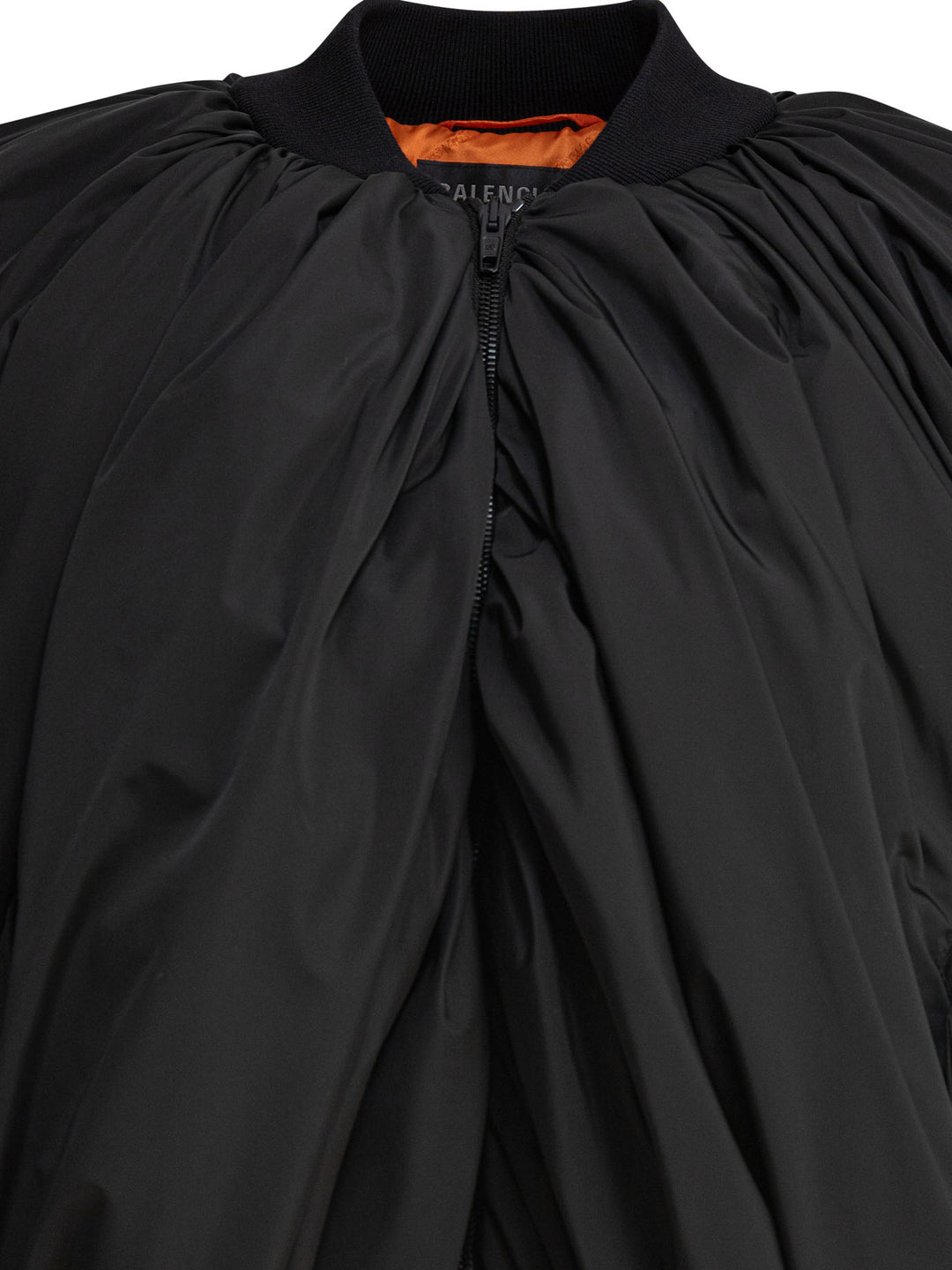 Balenciaga Draped Bomber Jacket Jackets and Coats - Black | ddfe2762de9291773e05c8e4ec3348e23c7c1197