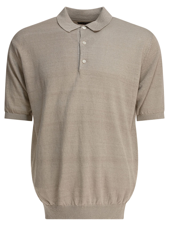 Beams Plus Hemp Polo Shirt Polo shirts - Grey | 30fa1b64141bd65ccb16cfb94af1ac35e67f9fd7