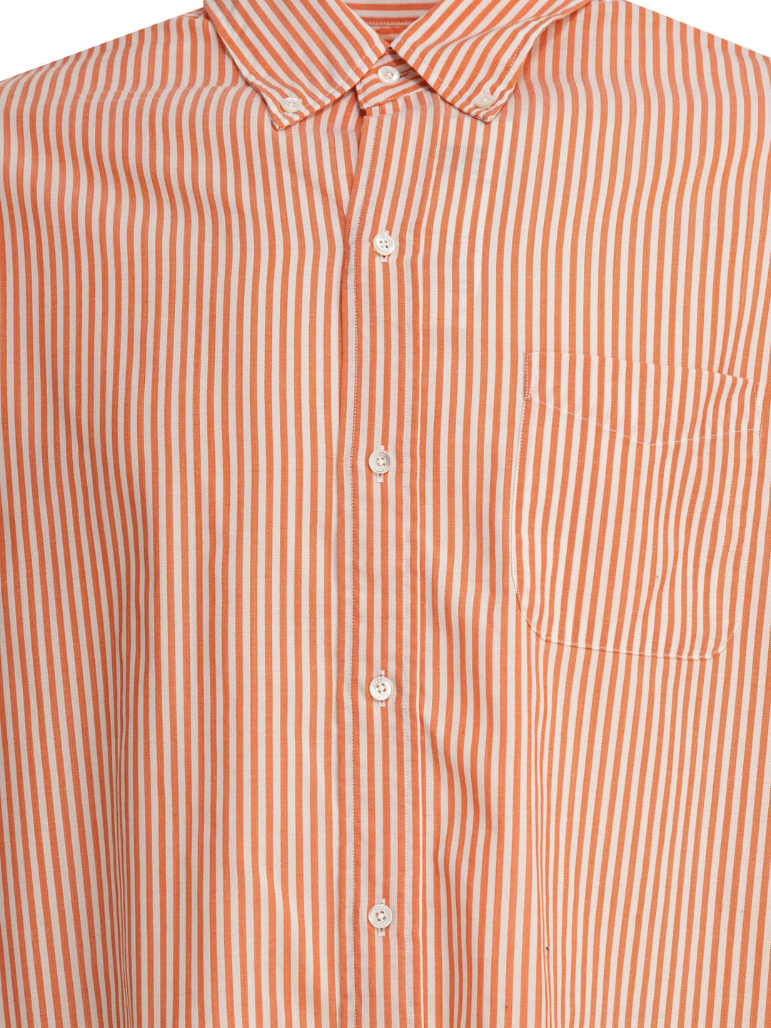 Beams Plus Wool Stripe Shirts - Orange | 2a8eca180229ef8dfe2c2885e610177274fd9e85