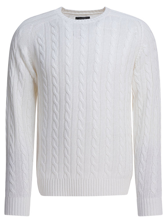 Linen And Cotton Sweater Knitwear White