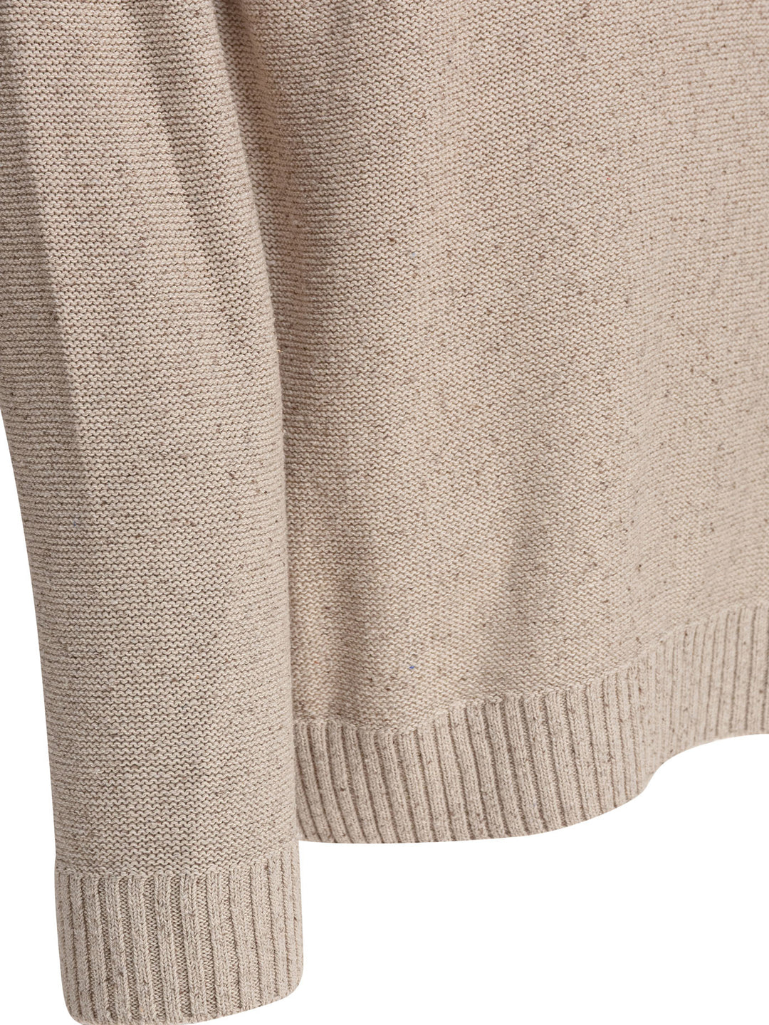 Beams Plus Round Neck Roll Sweater Knitwear - Beige | 47ef2b2634adaa32249aef351f557ad9d55b9518