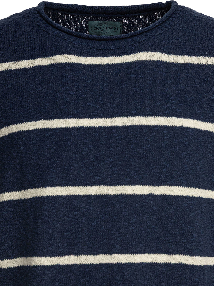Beams Plus Striped Crewneck Sweater Knitwear - Blue | 26fa9072b6fb278c92e5ac5813b50e98735d956c