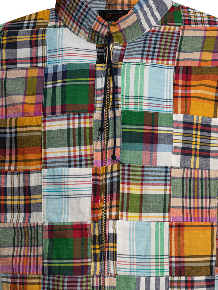 Beams Plus Swing Patchwork Madras Jackets and Coats - Green | 7ed0c35a669a919e5b76eabcee0551c23420143e