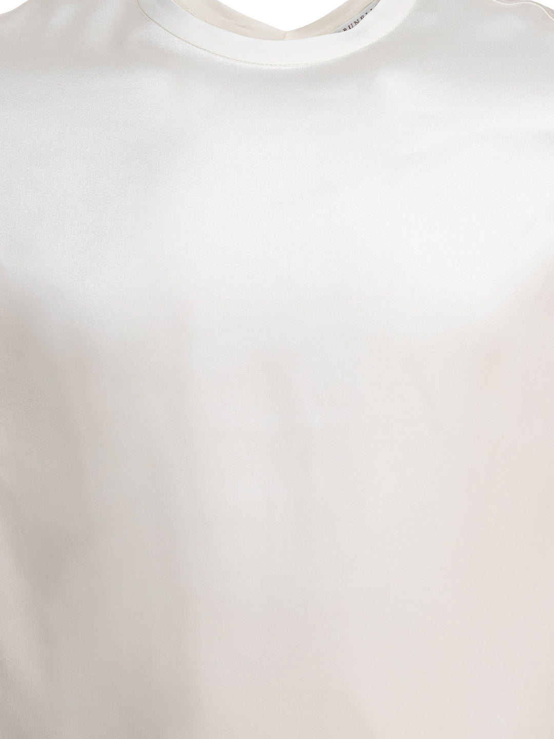 Brunello Cucinelli Satin Blouse Shirts - White | 40ebe83718ceb6cb877a0244c95abb51d9d1b9f1
