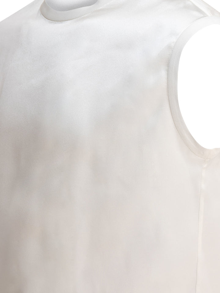 Brunello Cucinelli Satin Blouse Shirts - White | acedba4f01eb0f1c5f449359a3611880b3dd9be7