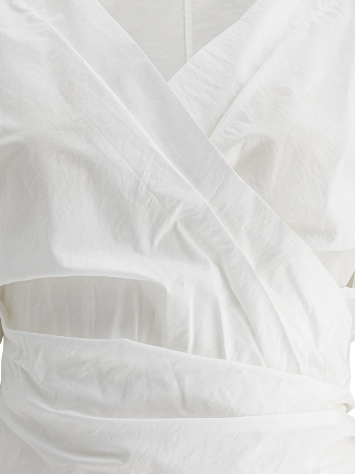 Brunello Cucinelli Kimono Style Top With Shiny Trims Tops - White | e7890153409c8e34b159b7cfdff704181a781ded