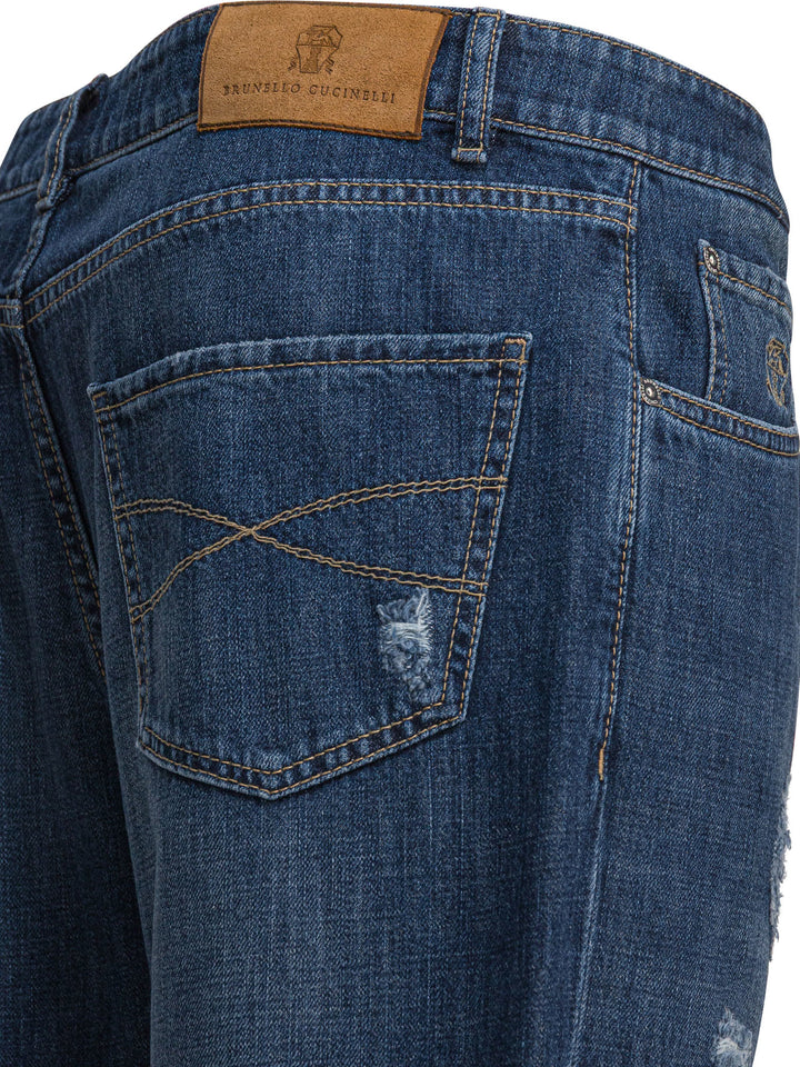 Brunello Cucinelli Five-Pocket Leisure Fit Jeans - Blue | b49462810624cfd3084963963a3ff36f1754daeb
