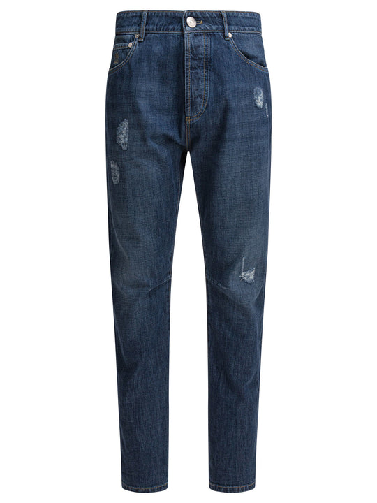 Five-Pocket Leisure Fit Jeans Blue