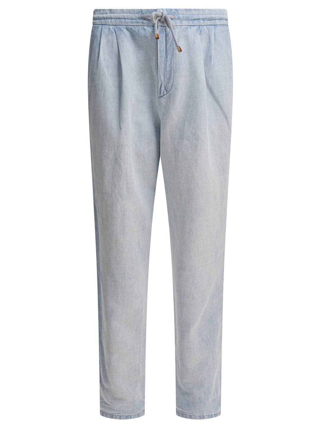 Brunello Cucinelli Cotton Denim Pants And Linen Trousers - Light blue | 40d9e7d730c703b086698c03d3da18a2c4be10bc