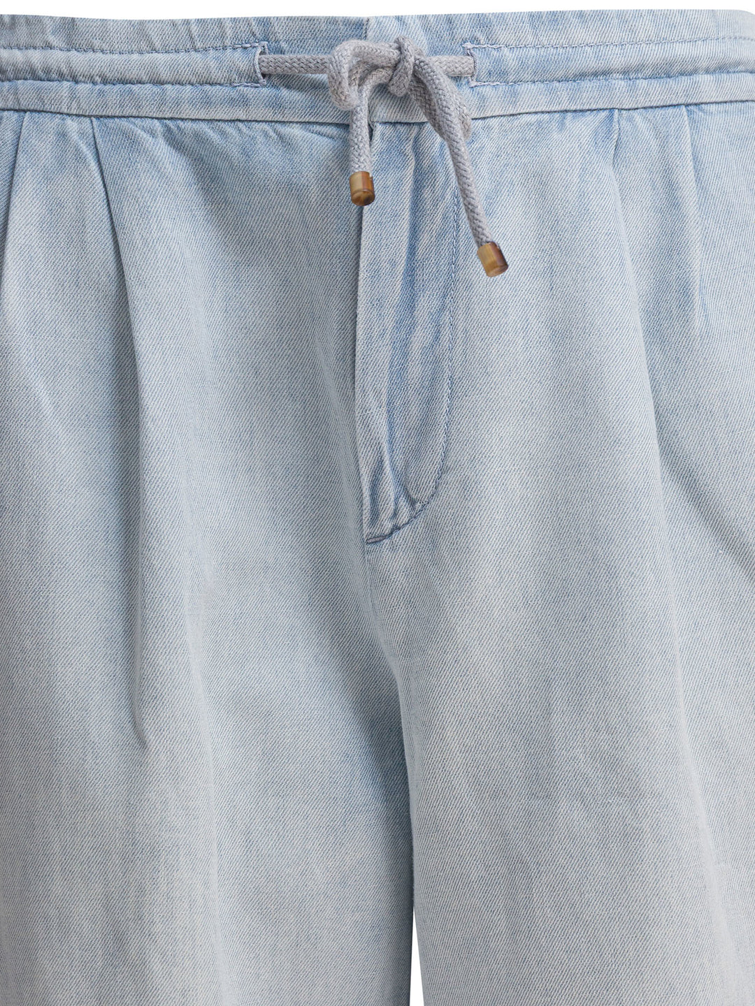 Brunello Cucinelli Cotton Denim Pants And Linen Trousers - Light blue | 0a900eb151cd45c43b68c94e38a6f923b5a5d526
