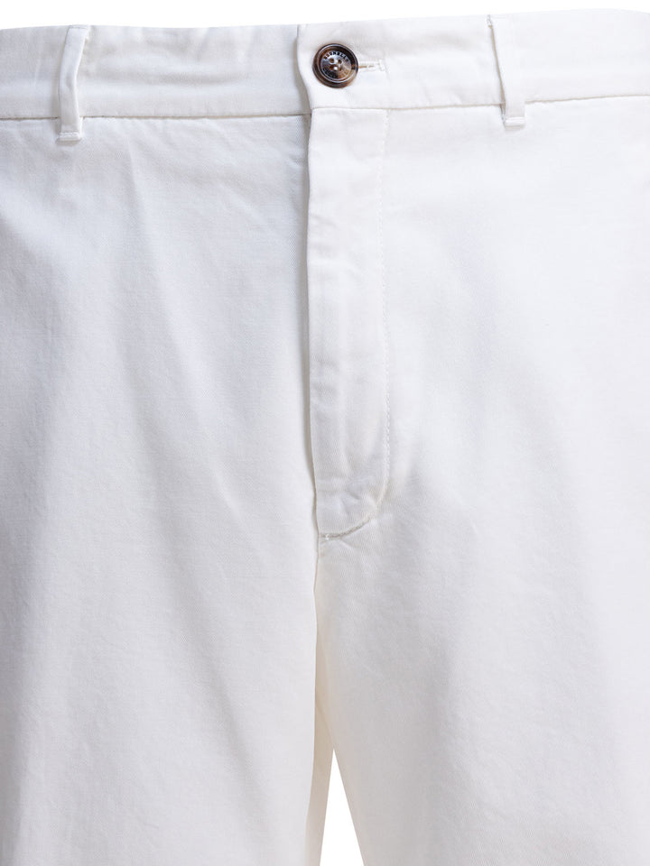 Brunello Cucinelli Cotton Gabardine Bermuda Shorts - White | ab9b83cf2718621de4e6f294a66b382cd896dc38