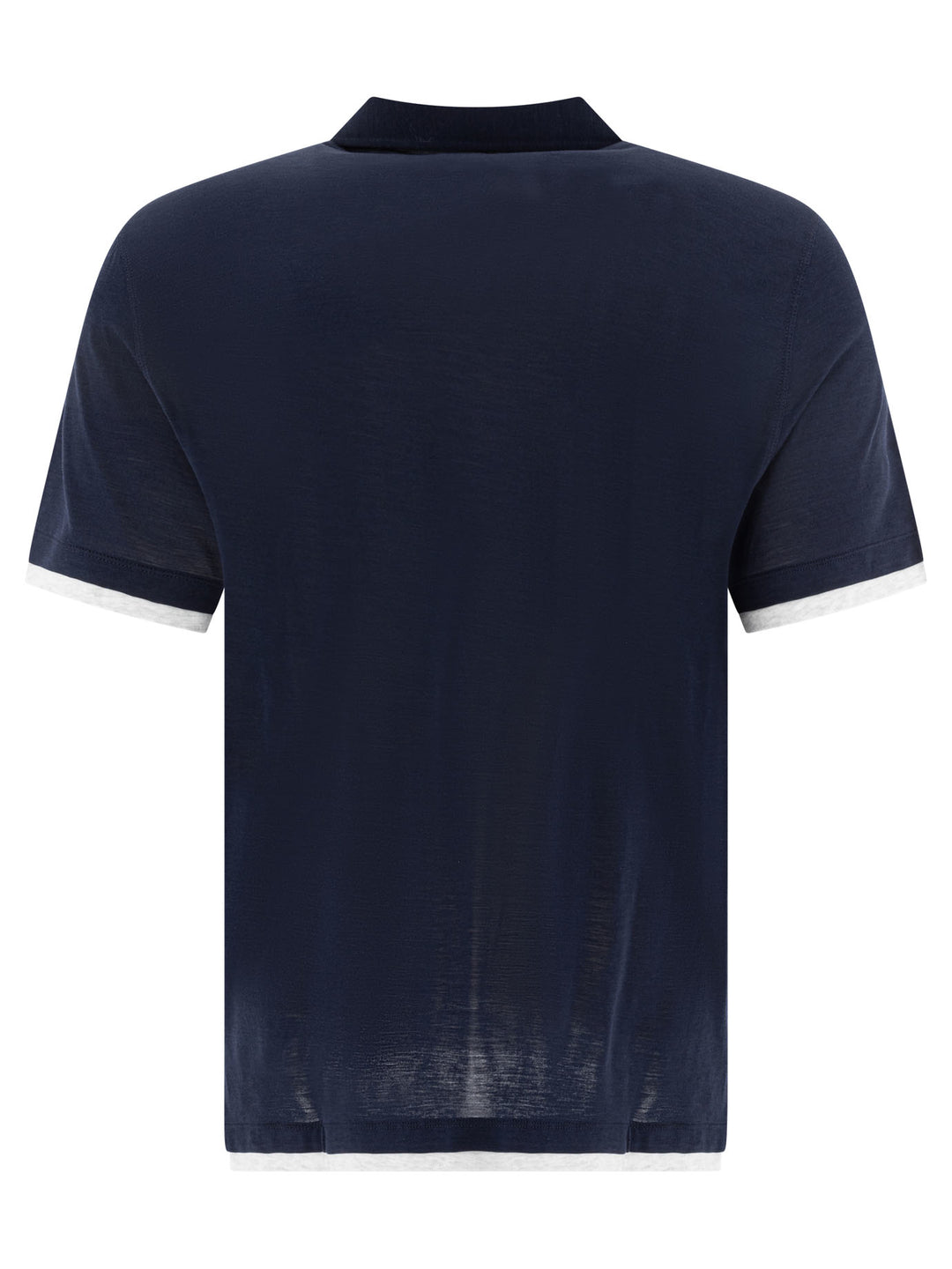 Brunello Cucinelli Silk And Cotton Jersey Polo Shirt Polo shirts - Blue | 6241e198c347e1031dc84a0243ee2250d6c38bdd