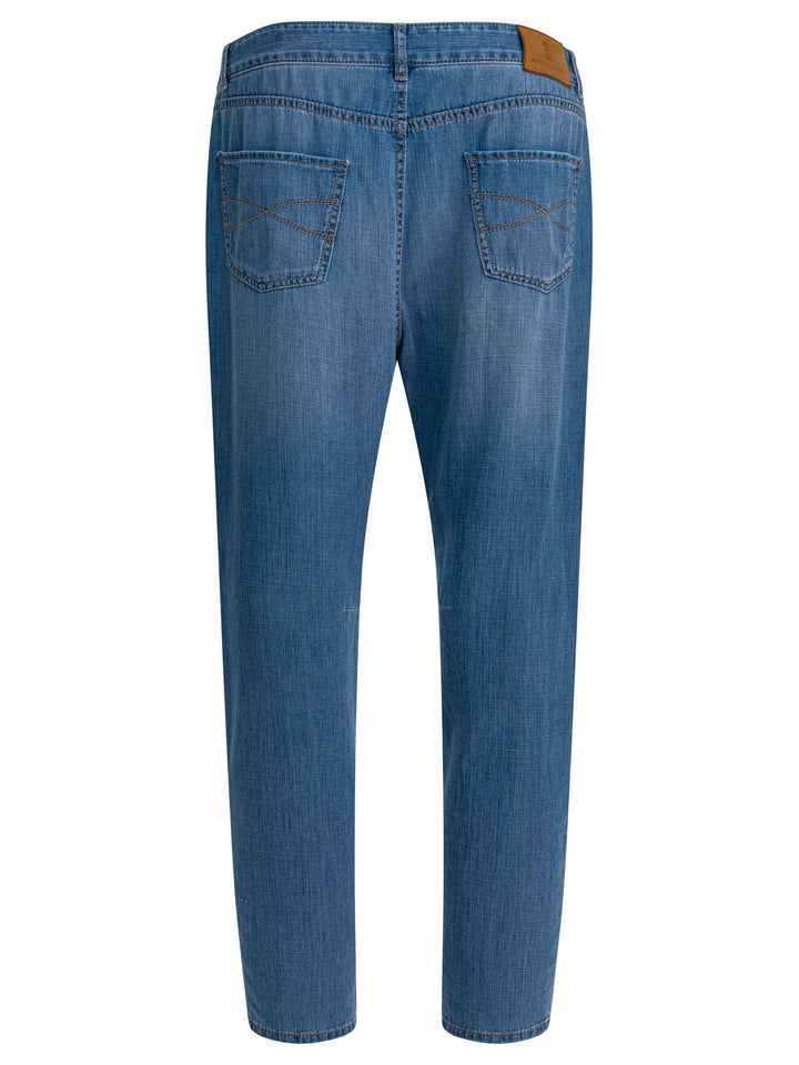 Brunello Cucinelli Five-Pocket Leisure Fit Jeans - Light blue | b1faf51bf1e8b839ea7b1d3c9dc46f4e45848c82