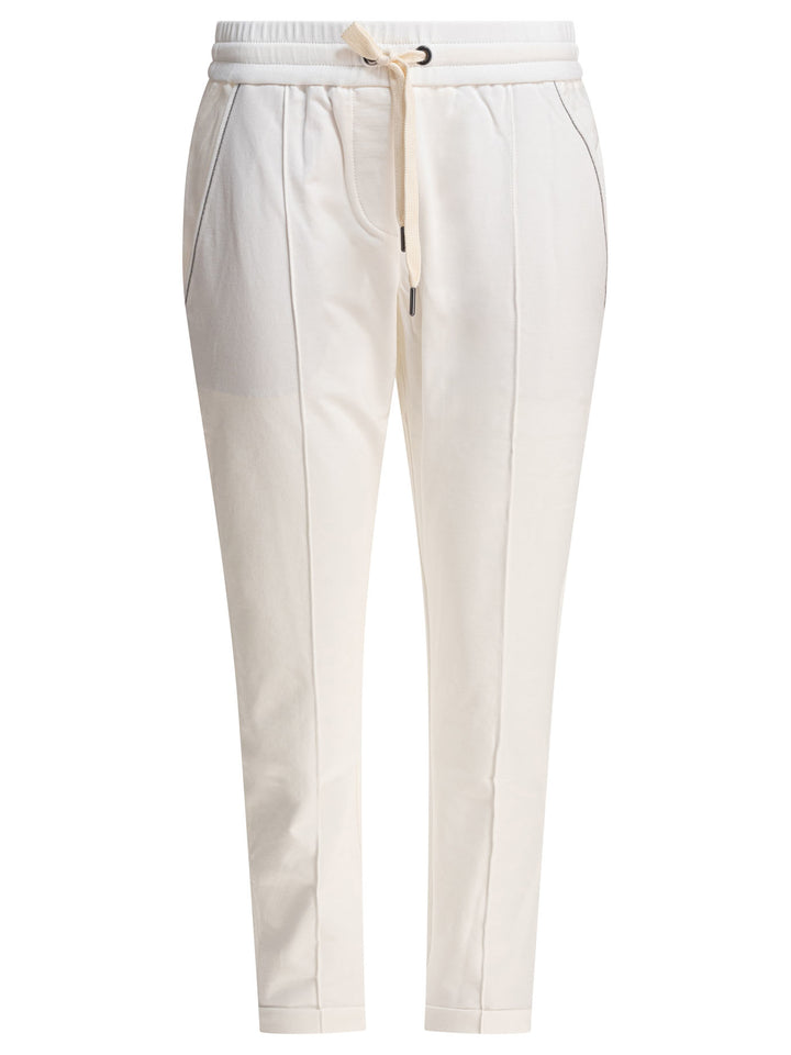 Brunello Cucinelli Track Trousers - White | c75a5b3c27143850687ee31d6aadb9bc7d31ae3d