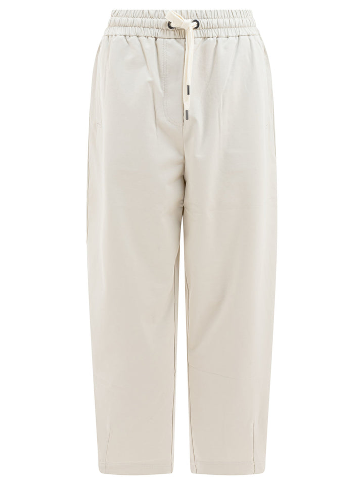 Brunello Cucinelli Track Trousers - White | 5fd59d5607db0e0a4b17afcb4b2076b16d2f724e