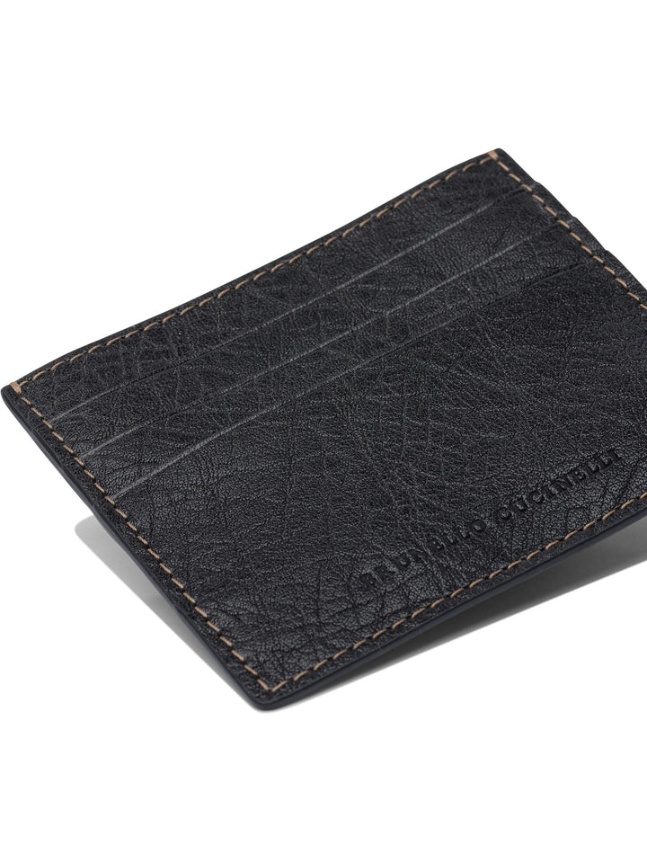 Brunello Cucinelli Calfskin Leather Card Holder Wallets & Card holders - Black | 723fe2826872e8c06d997d032b9cb659b9d1374f
