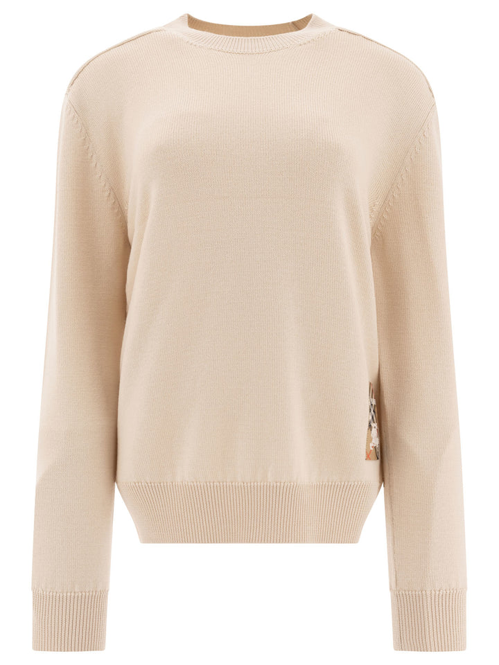 Burberry Wool Crew Neck Sweater Knitwear - Beige | 27d60c2f9df180353401c50632d7a411f520bfcb