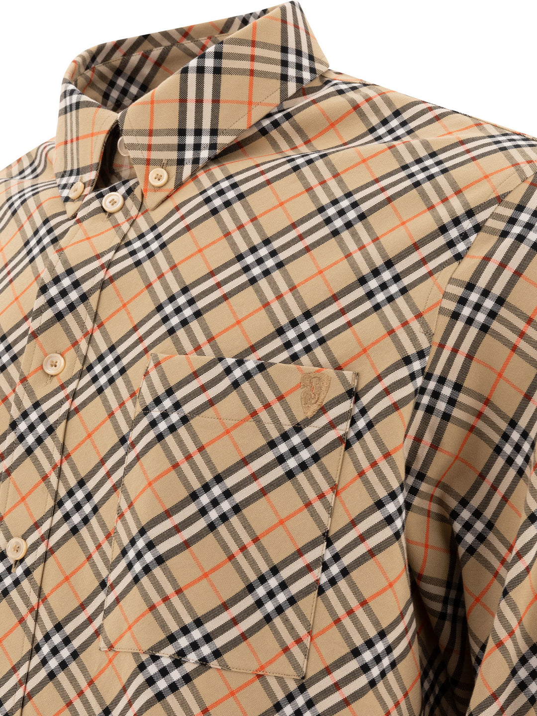 Burberry Cotton Check Shirt Shirts - Beige | 7234b7829b2bb787901efd7a642b664e9329834d