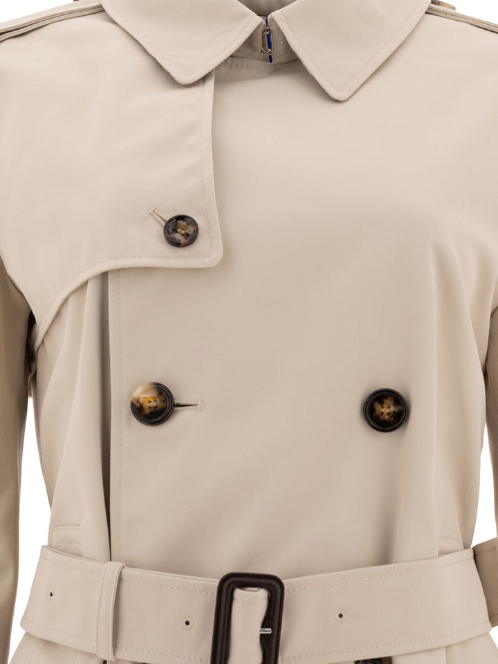 Burberry Cotton Blend Trench Jacket Jackets and Coats - Brown | 1785f659421e4a1f6c960f964c58420a8b731e7f