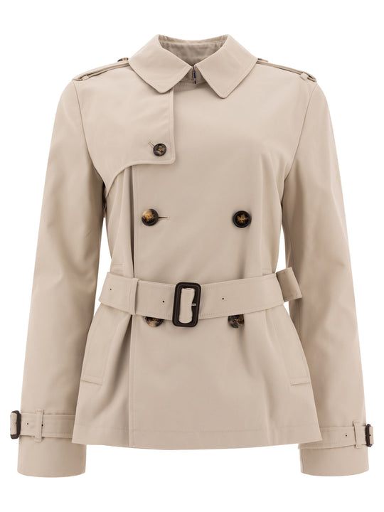 Cotton Blend Trench Jacket Jackets And Coats Brown