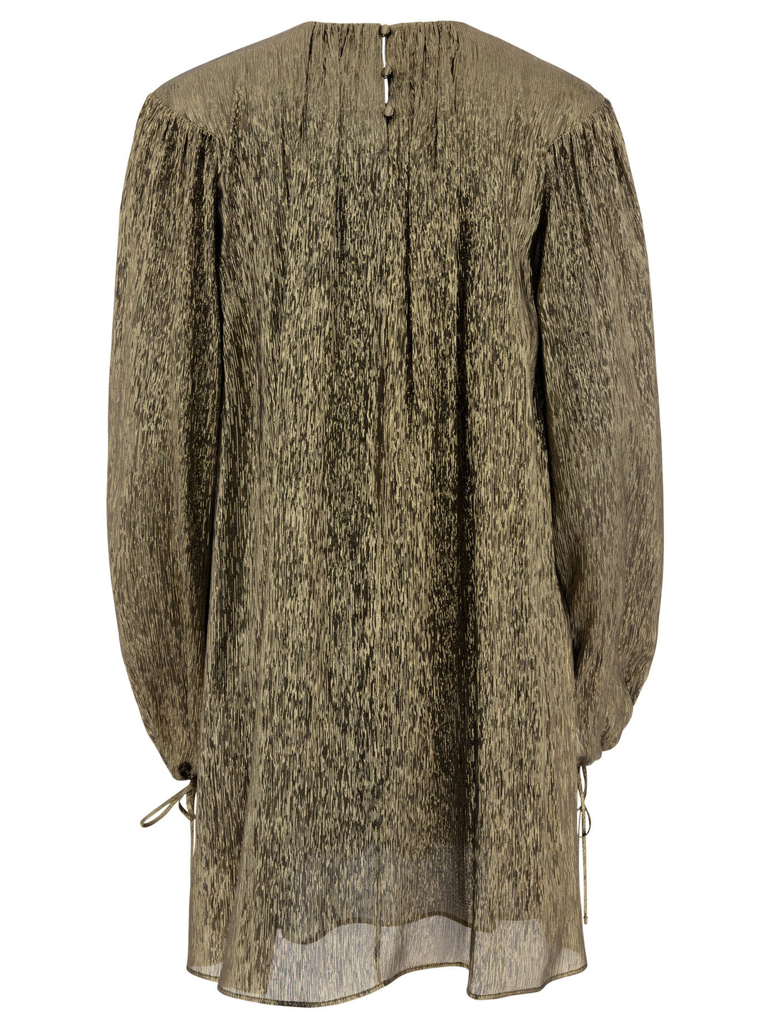 Chloé Silk Flared Dress Dresses - Gold | 23478cc8ec2e0d0bb11775af35e88359db891fdd