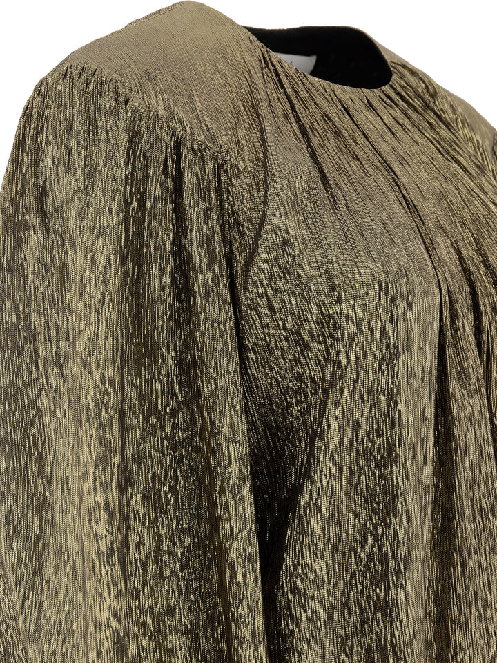 Chloé Silk Flared Dress Dresses - Gold | b6202230d20cd5cd99abf8c97d39df923825d244