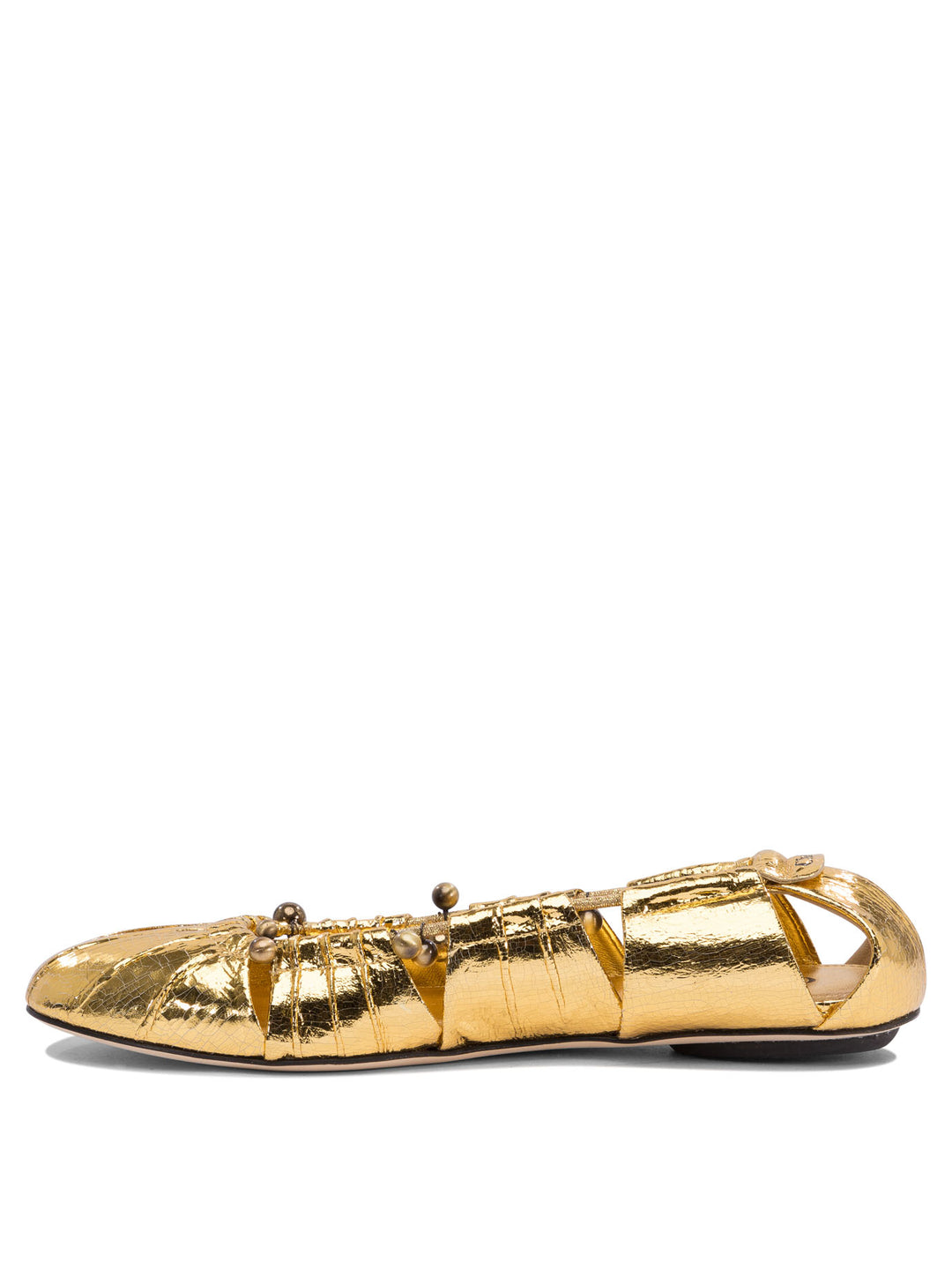 Chloé Ballet Flats Cut-Out Details Ballerinas - Gold | 0ecde72985880a37523480ef144735eb21cb422d