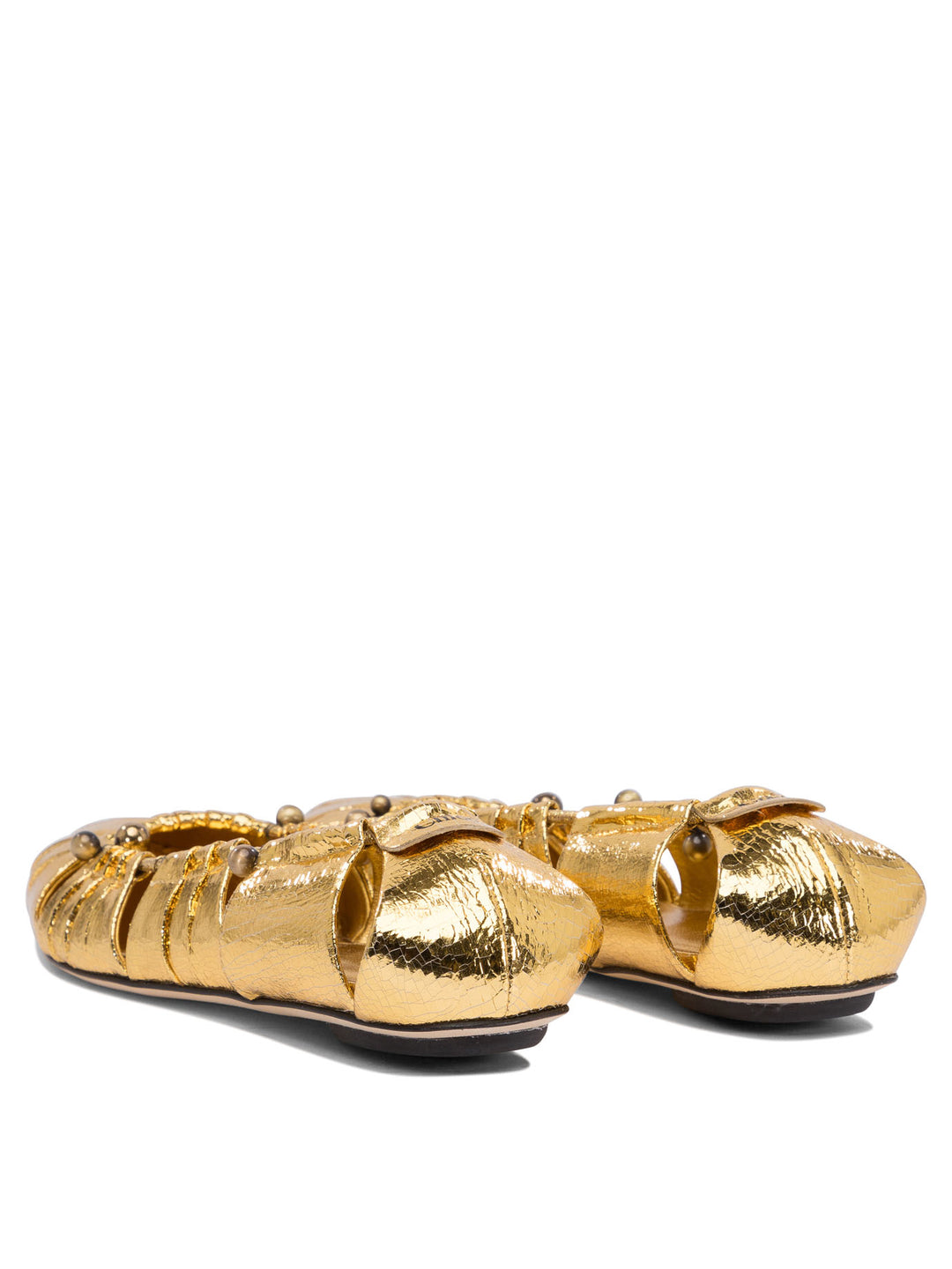 Chloé Ballet Flats Cut-Out Details Ballerinas - Gold | 02a786a41785d2d63a6843d2ac6f594aa3791dd6