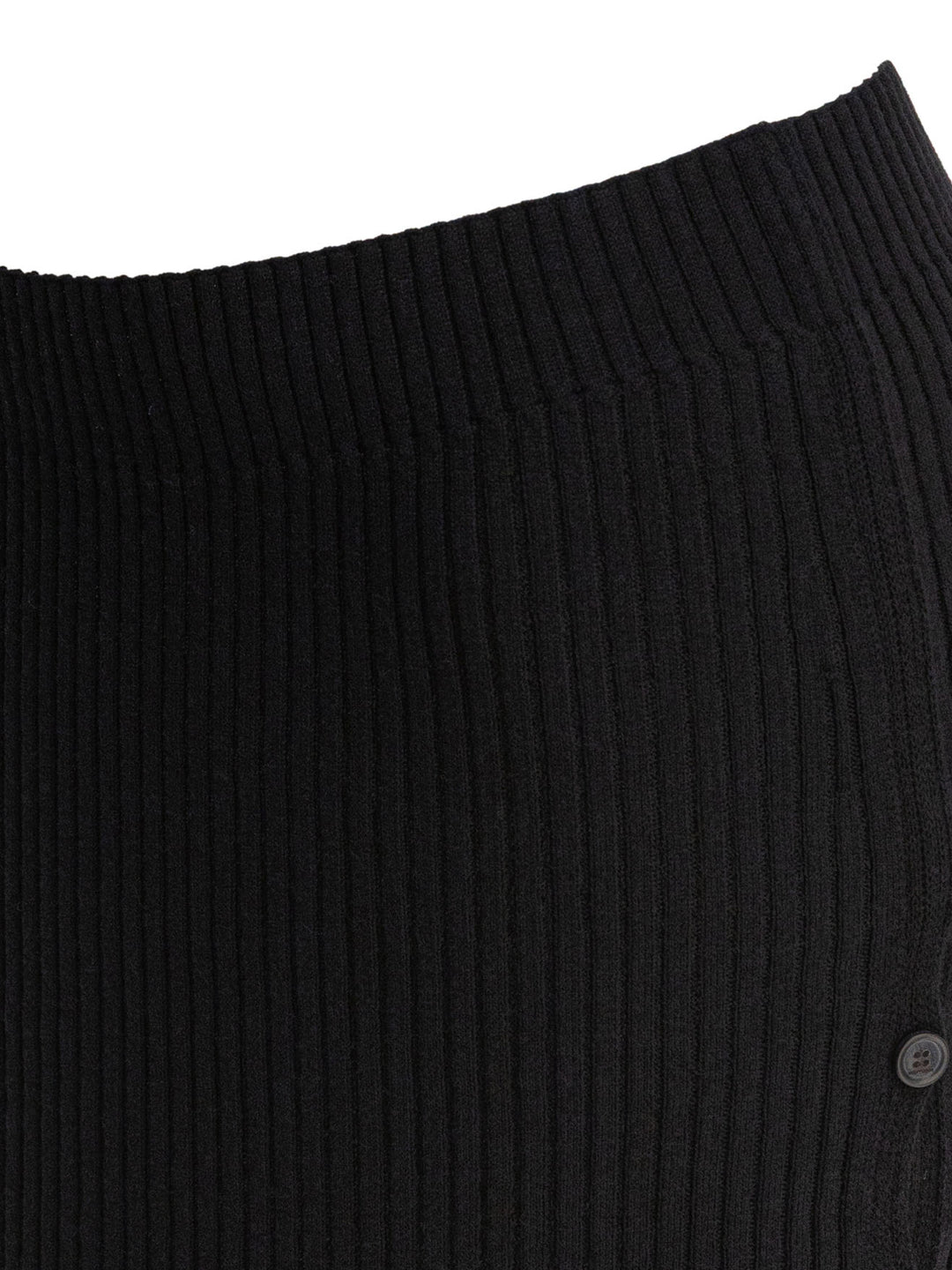 CourrèGes Cotton And Merino Wool Miniskirt Skirts - Black | d57d218218badd85bd71d86777441165c9c5e607