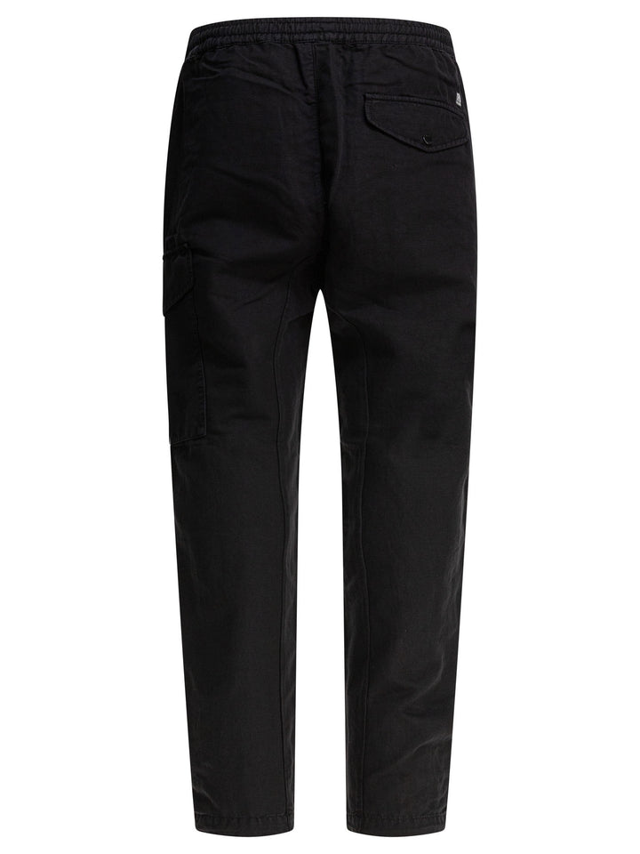 C.P. Company Cotton And Linen Cargo Trousers - Black | e8ef853c702a5aeb0fafe2074779f2ba7b4dcd52